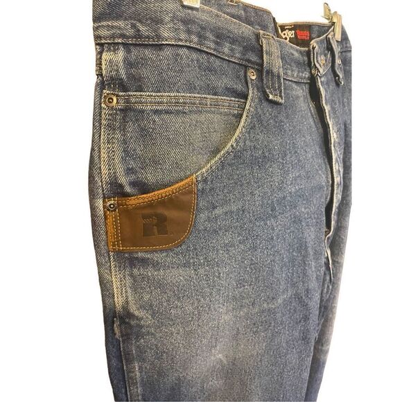 Wrangler Men's Riggs Workwear Jeans Leather Hook Tool Pockets Denim Straight Leg - Picture 10 of 14